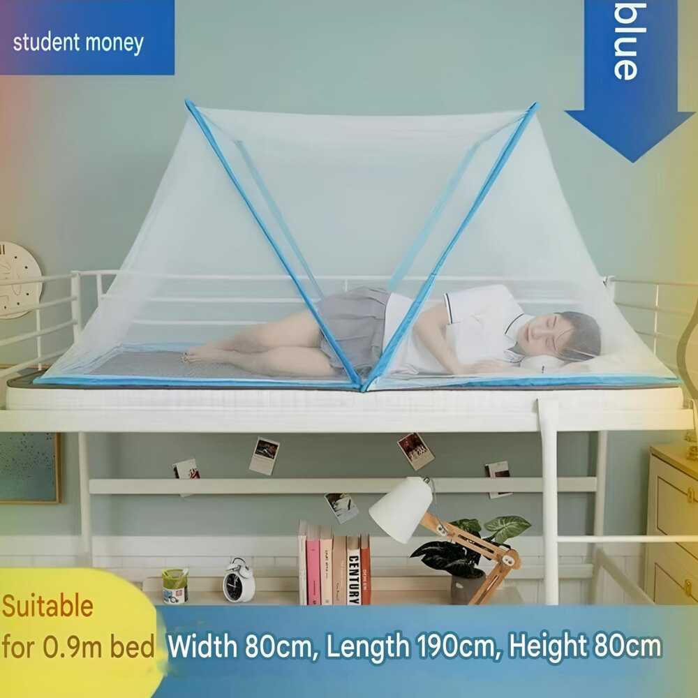 Single Bed Mosquito Net - Color: Blue