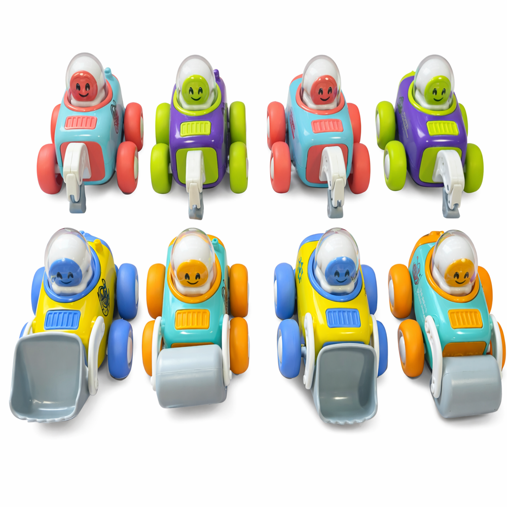 Pull-back Vehicle Toy Set - Abs Plastic, 7cm Miniatures, Multi-color | Pack Of 5, Manual Pull-back Friction Motor