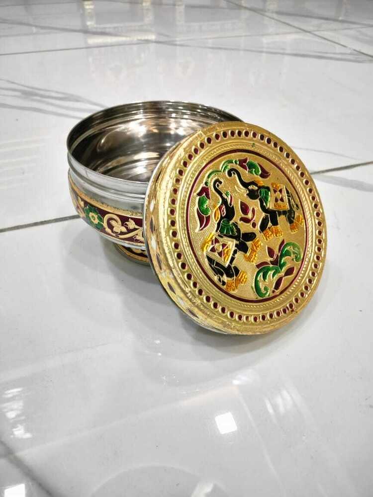 Meenakari steel boxes
