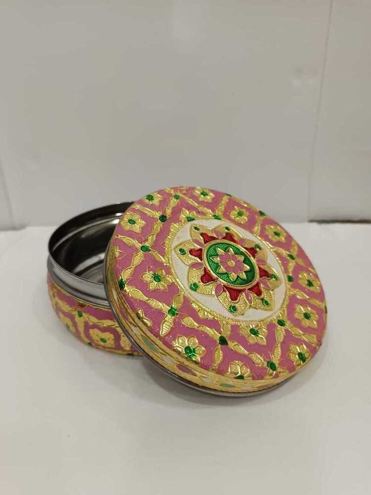 Meenakari Steel Boxes - Style: Folk Art