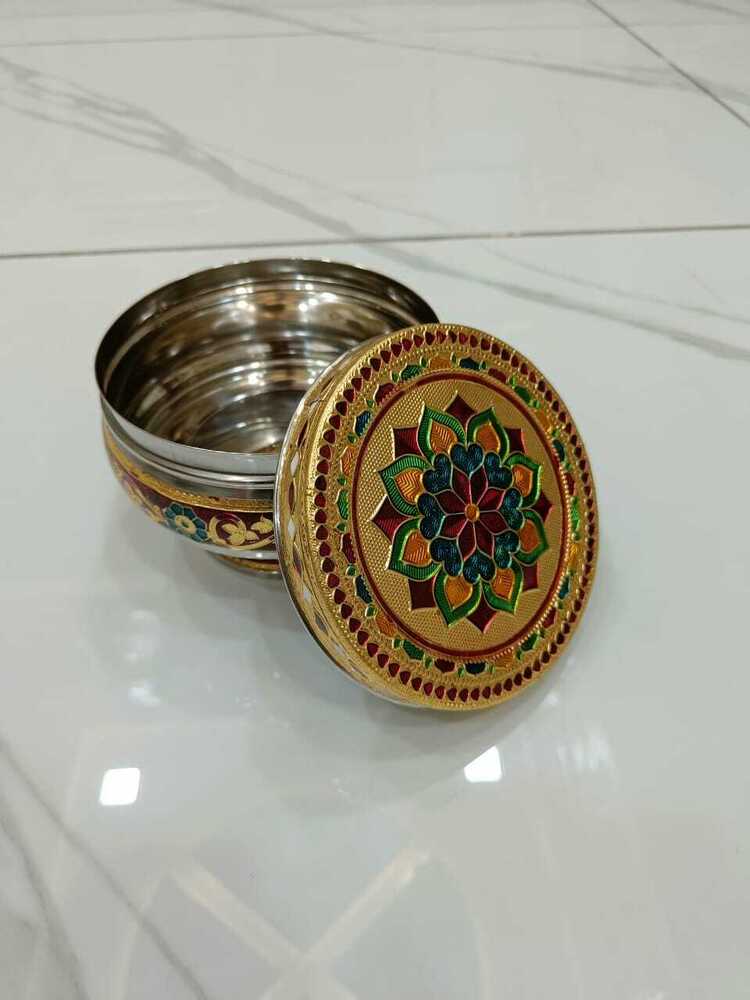 Meenakari steel boxes