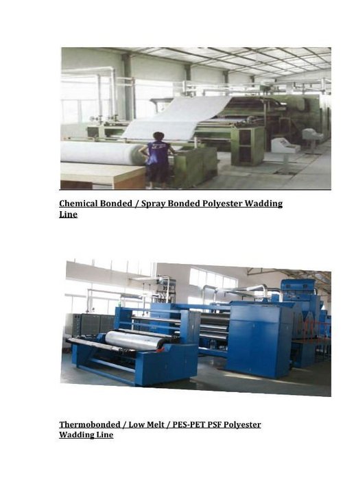 Polywadding Line - Polyester, 20,000 Sq. Meters/Day Production | Environmental Friendly, 10-50mm Thickness, Pure White Color