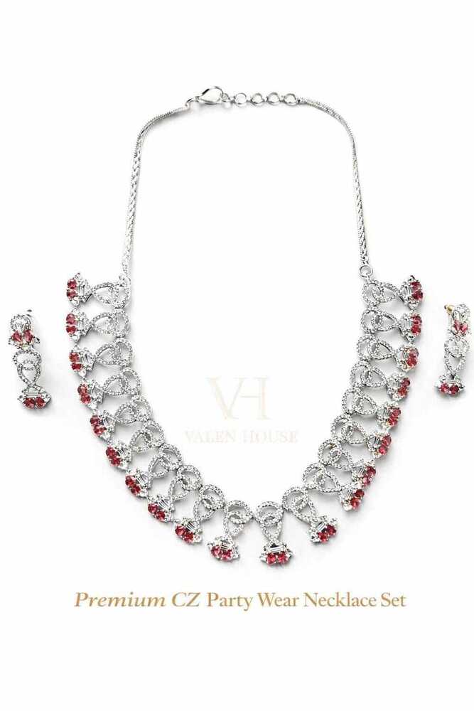 Premium Designer CZ Party Wear Necklace Set