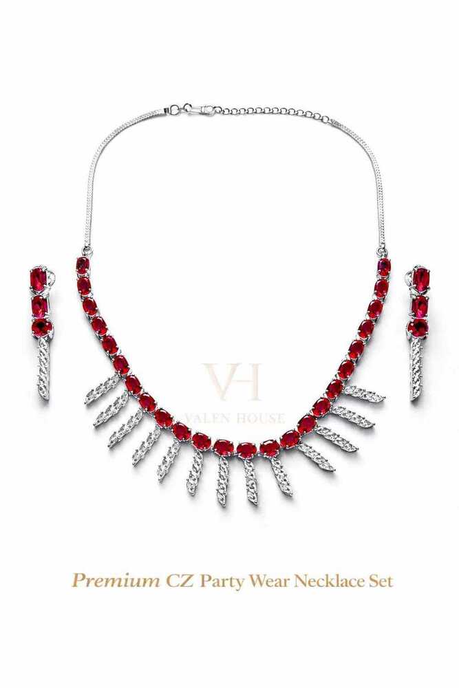 Premium Designer CZ Party Wear Necklace Set