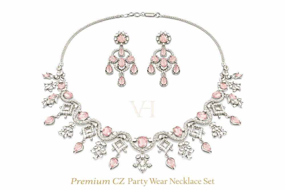 Premium Designer CZ Party Wear Necklace Set