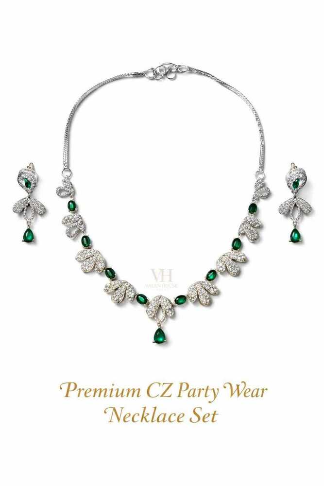 Premium CZ Party Wear Necklace Set