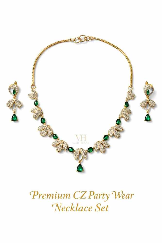 Premium CZ Party Wear Necklace Set