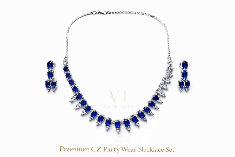 Premium CZ Party Wear Necklace Set
