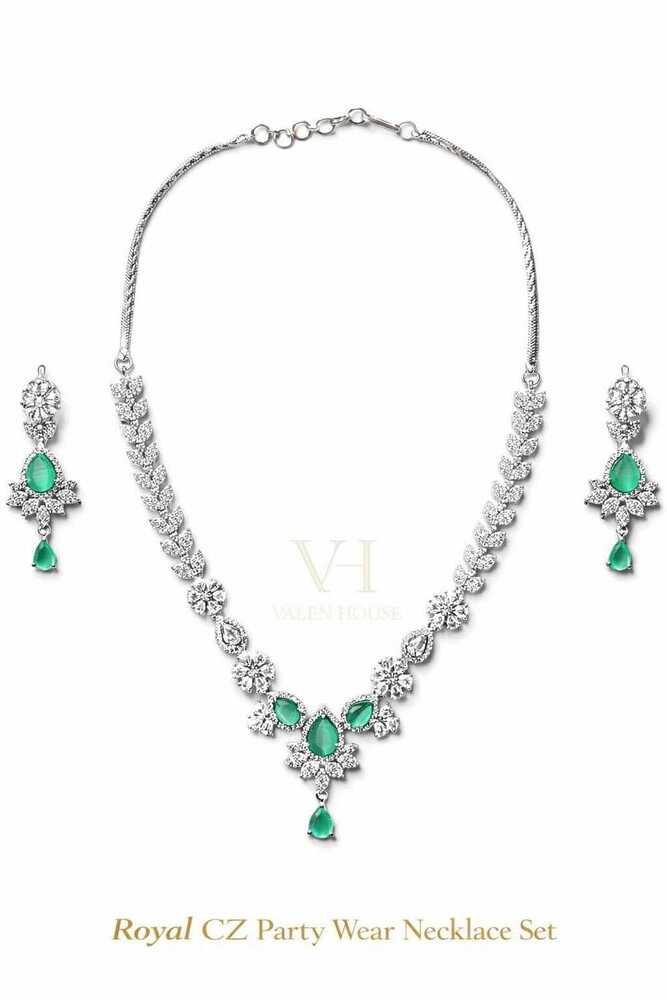 Royal CZ Party Wear Necklace Set
