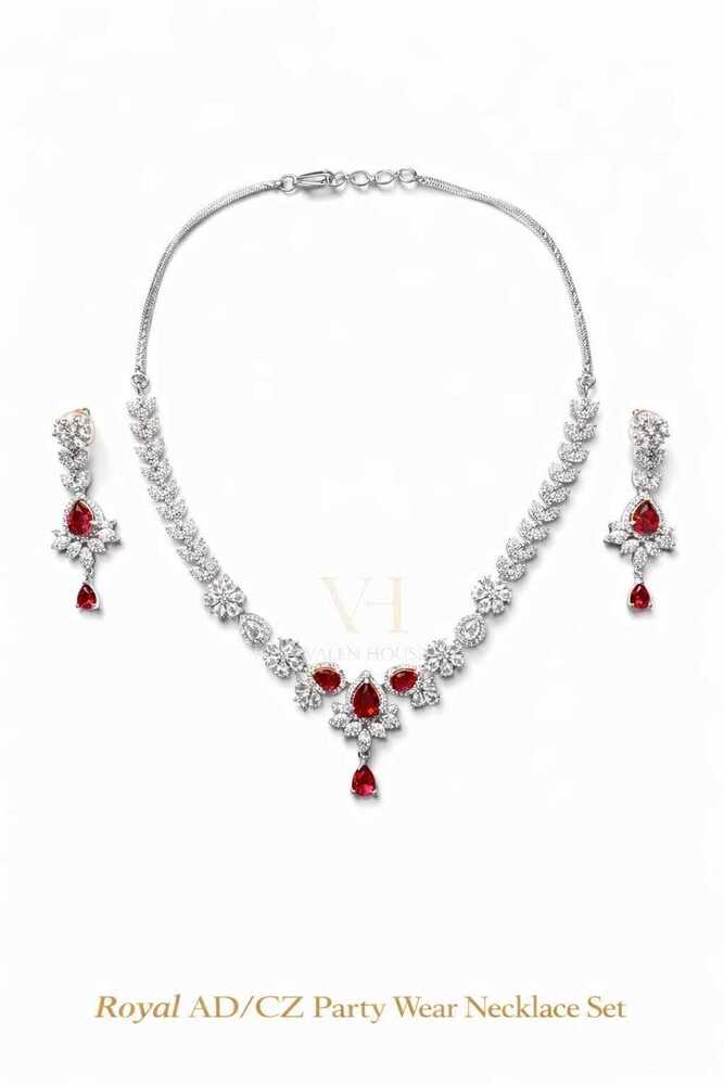 Royal AD CZ Party Wear Necklace Set