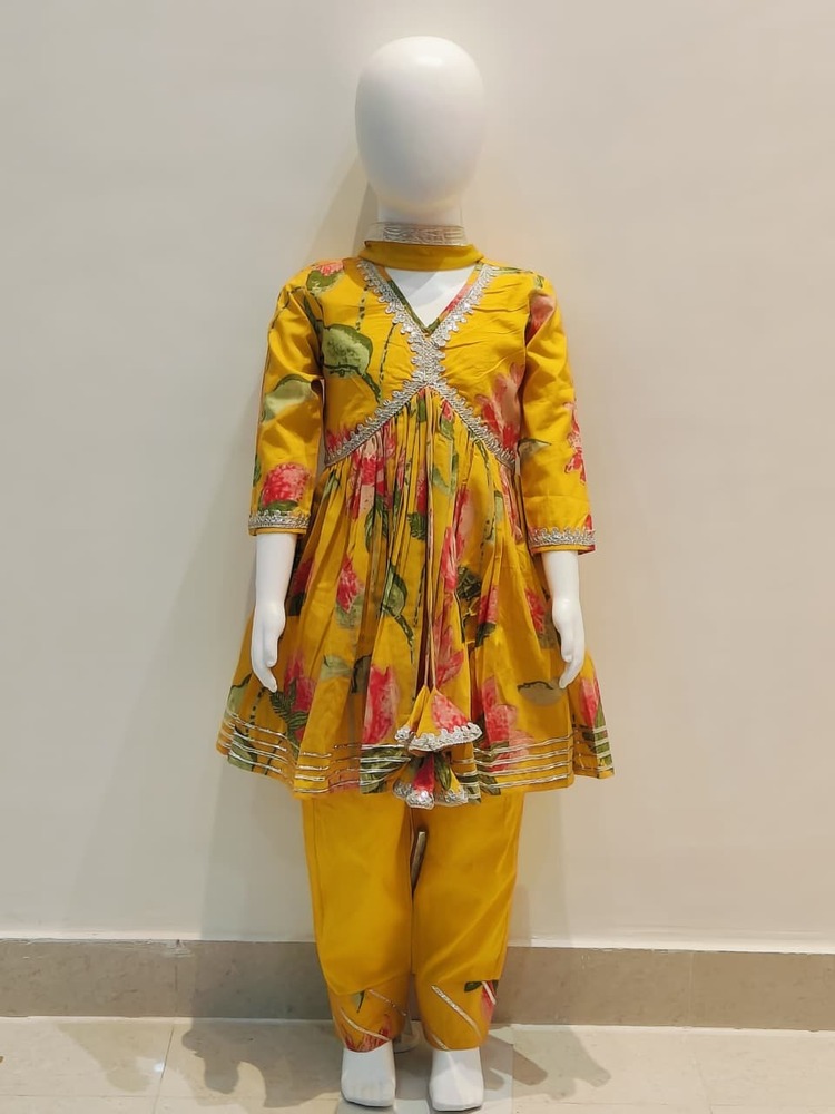 Girls Alia Top With Solid Pant