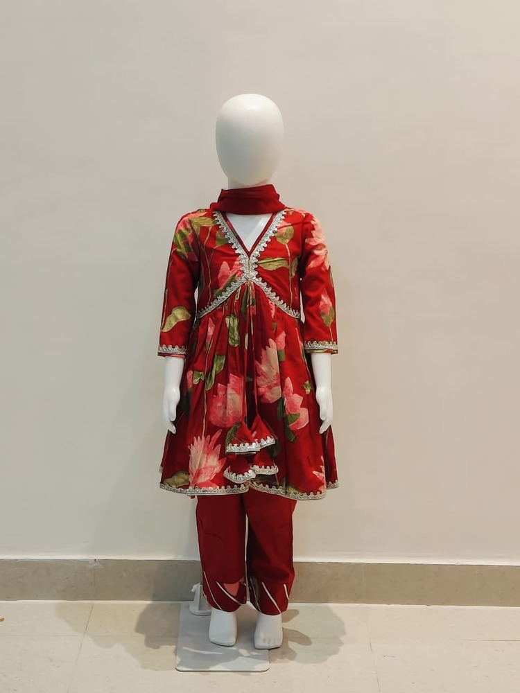 Girls Alia Top With Solid Pant