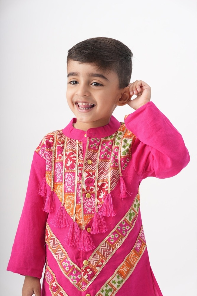 Boys Banjara Color block Kurta