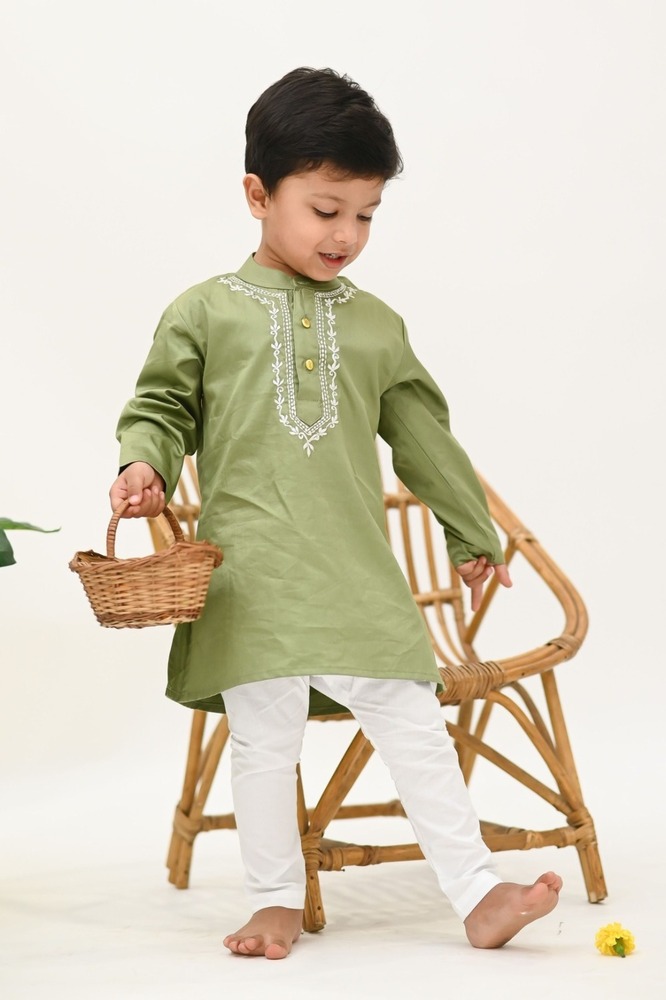 Boys Embroidered Kurta Pajami set