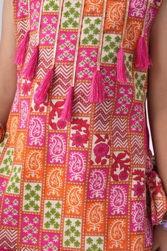 Girls Banjara Color Block Top