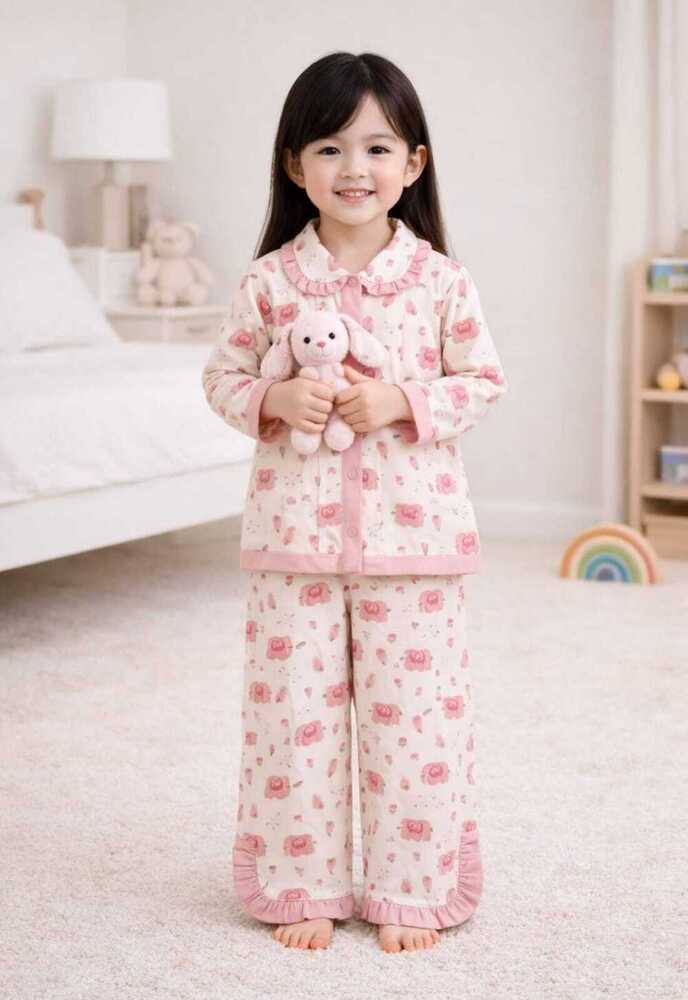 Girl Muslin Night Suit