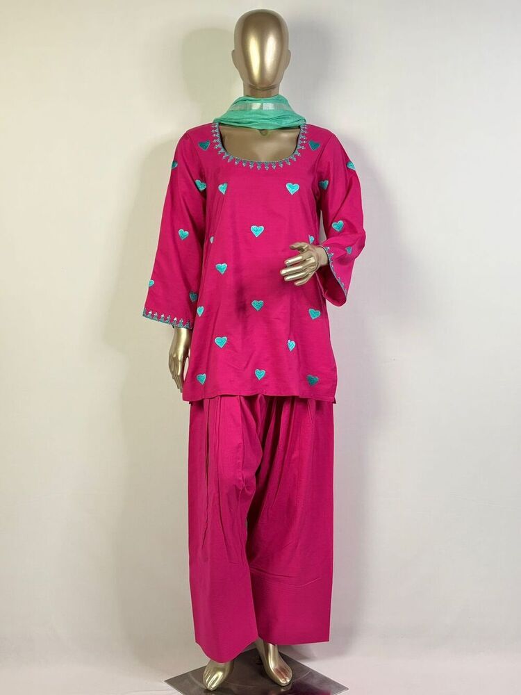 Embroidered Suit - Color: Maroon