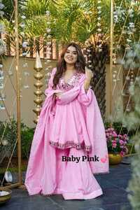 Silk Designer Suit - Color: Pink