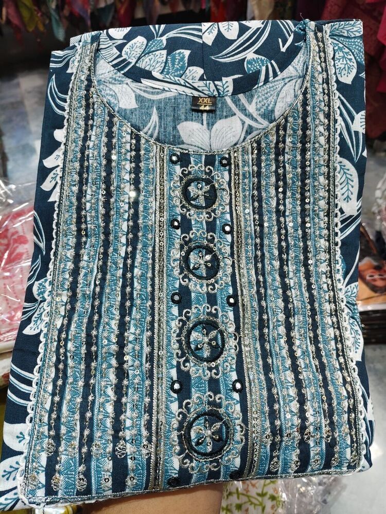 Cotton Print Fabric Embroidery  Suit