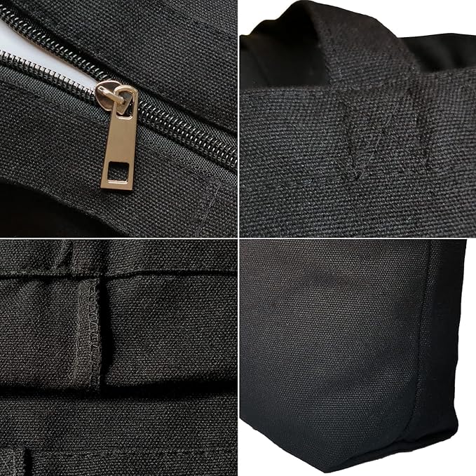 Canvas Tote Bag with Zipper