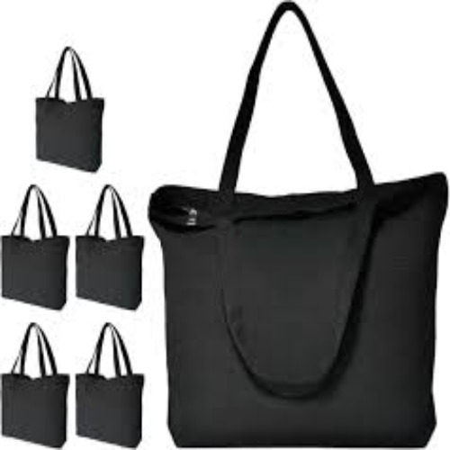Canvas Tote Bag with Zipper
