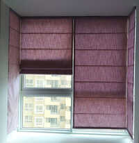 Plain Window Fabric Blinds - Color: Purple