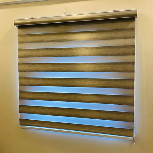 Zebra Window Blinds - Color: Brown