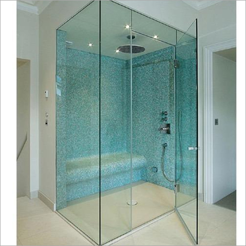 Toughened Glass Bathroom Partition - Toughened Clear Glass, 6-12mm Thickness, Hinged/sliding Doors, Polished Finish - Frameless Rectangular Design, Easy To Clean