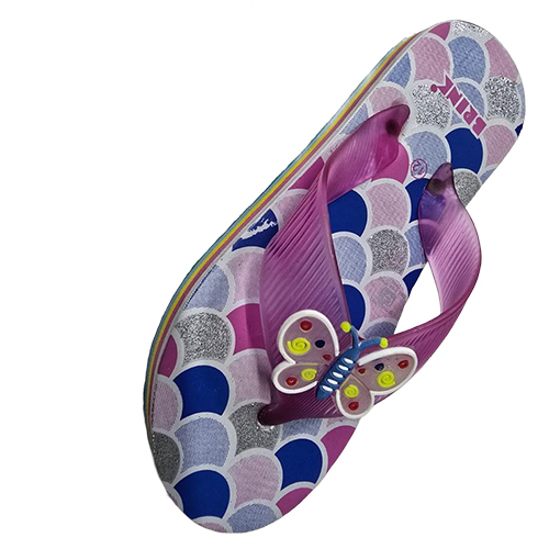 Pink Butterfly Kids Slippers