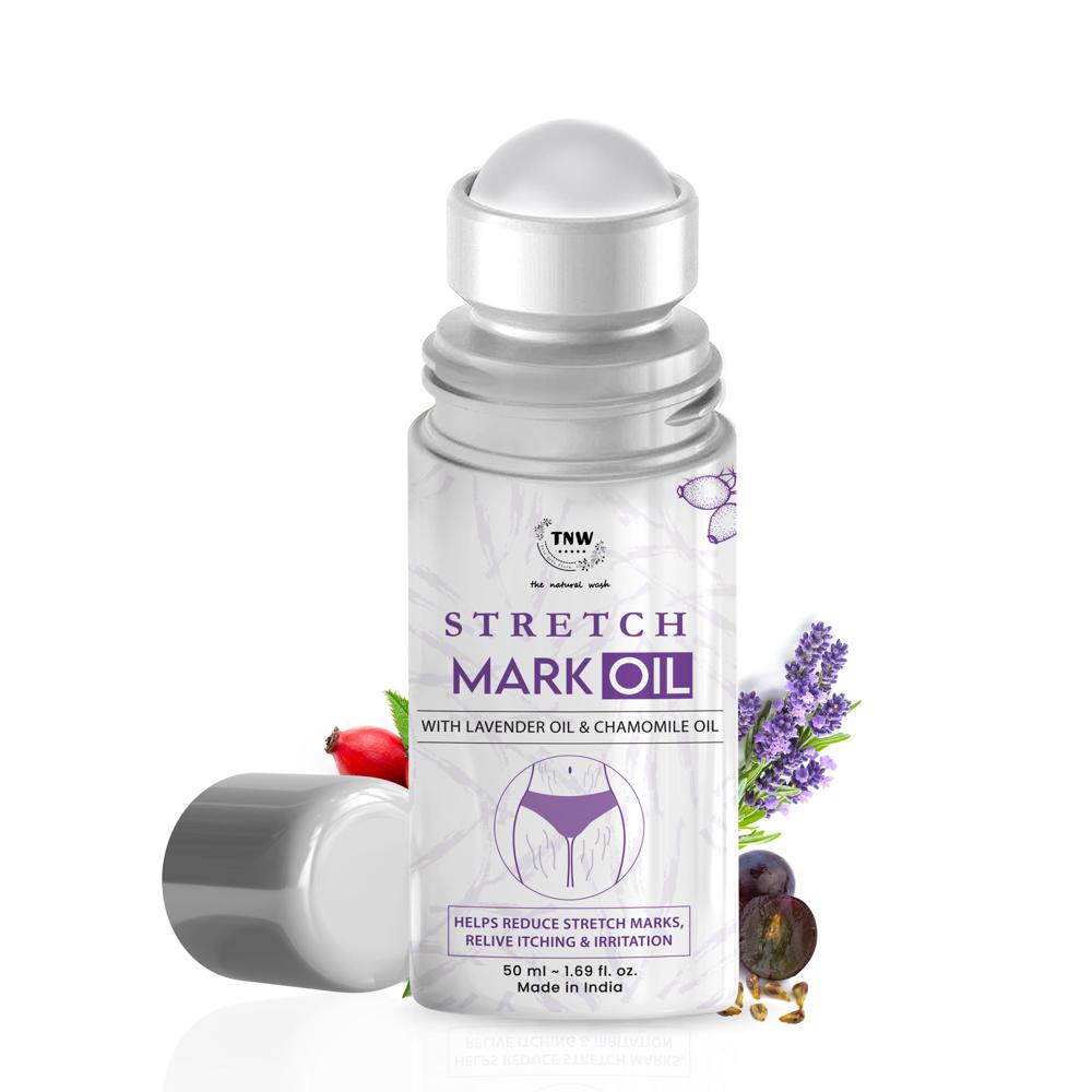 TNW - The Natural Wash Stretch Mark Oil with Roll On for Reducing Scars & Pigmentation