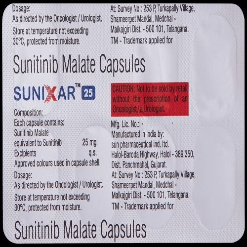 Sunixar 25 Mg Capsule - Recommended For: Doctor