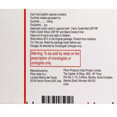 Sutent 50 mg Capsule