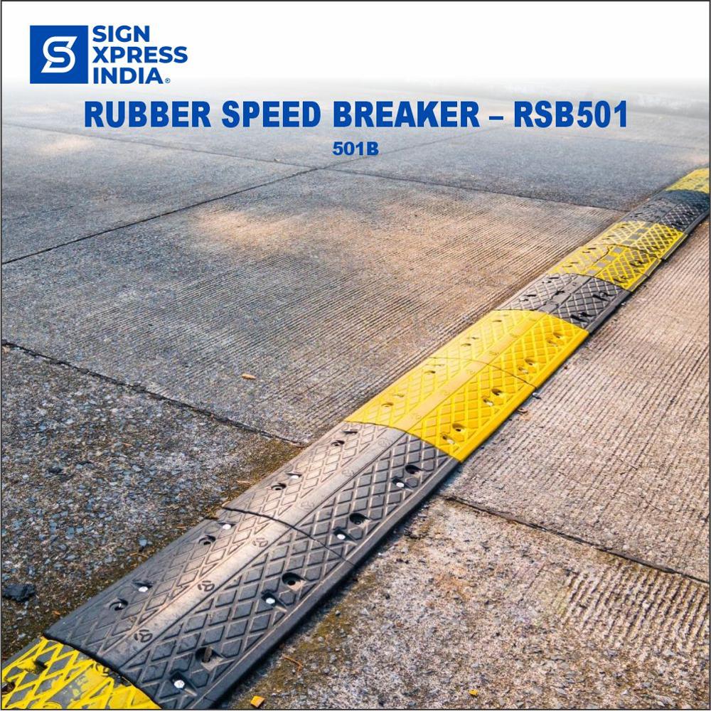 Rubber Speed Breaker - 501B - Color: Yellow And Black