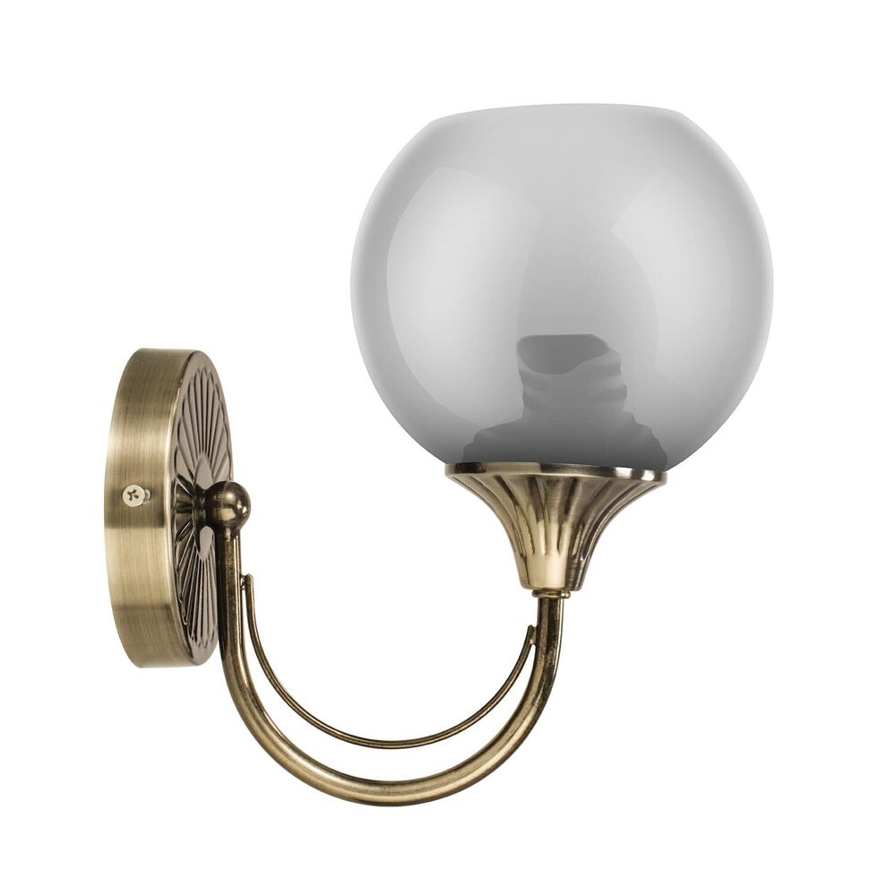 Wipro Decorative Light with Smokey Glass & Brush Antique Nickel Design