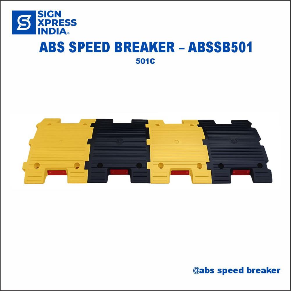 Heavy Duty Rubber Speed Breakers - 501C - Color: Black And Yellow