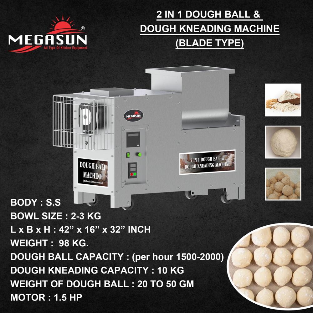 2 In 1 Dough Kneading And Dough Ball Machine Blade Type - Automation Grade: Automatic