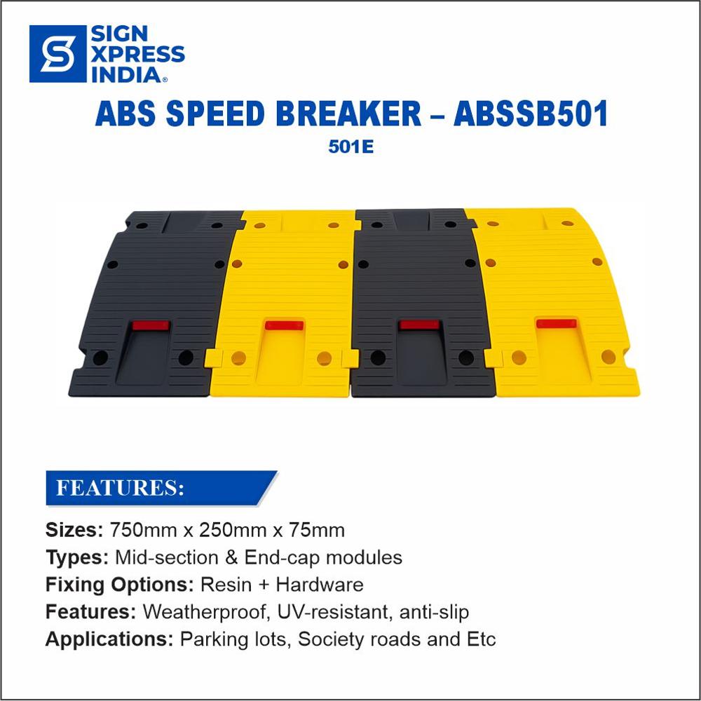 Abs Plastic Speed Breaker - 501e - Color: Yellow And Black