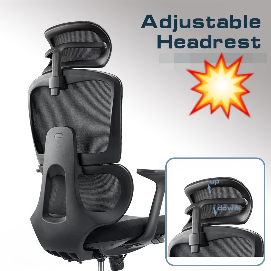 Mesh High Back Chair - Color: Black