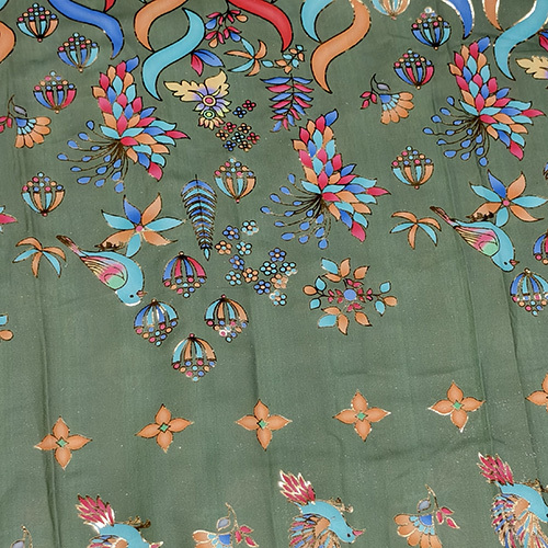 Italian Foil Print Daman Fabric