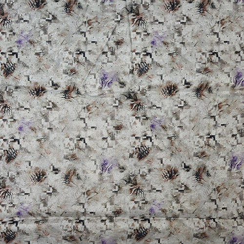 Muslin Shimmer Digital Print With Stone Fabric