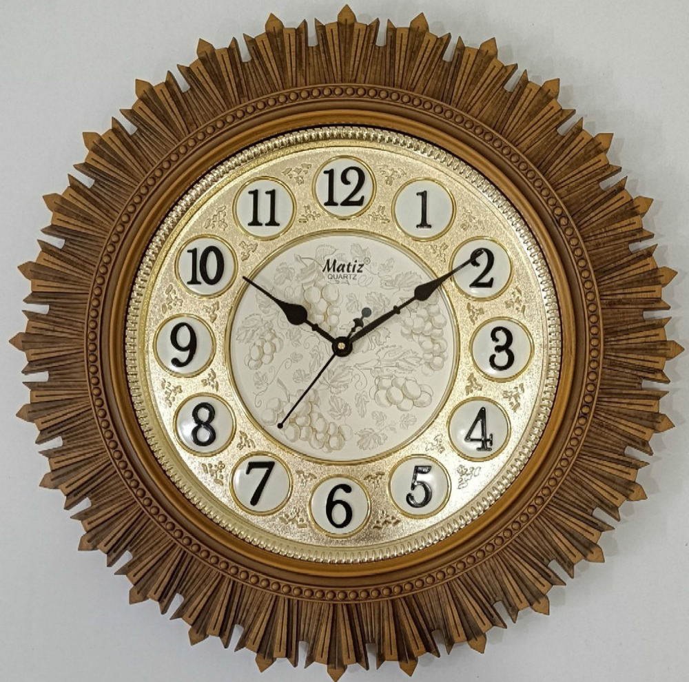 577 Dx 20X20 Brown Wall Clock - Color: Multicolor