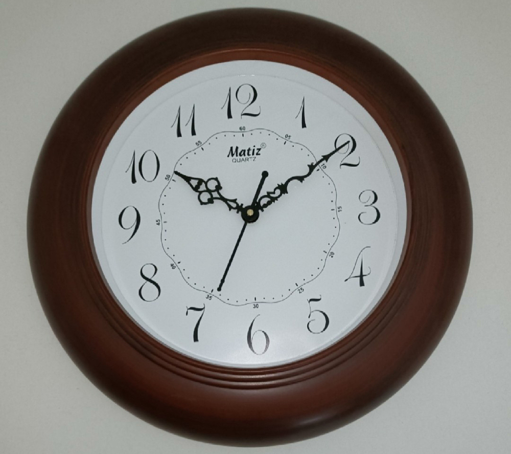 418 PD 16x16 Plastic Round Wall Clock