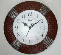 419 Pd 16x16 Traditional Round Wall Clock - Color: Brown