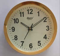 101i 8x8 Office Wall Clock - Color: Golden