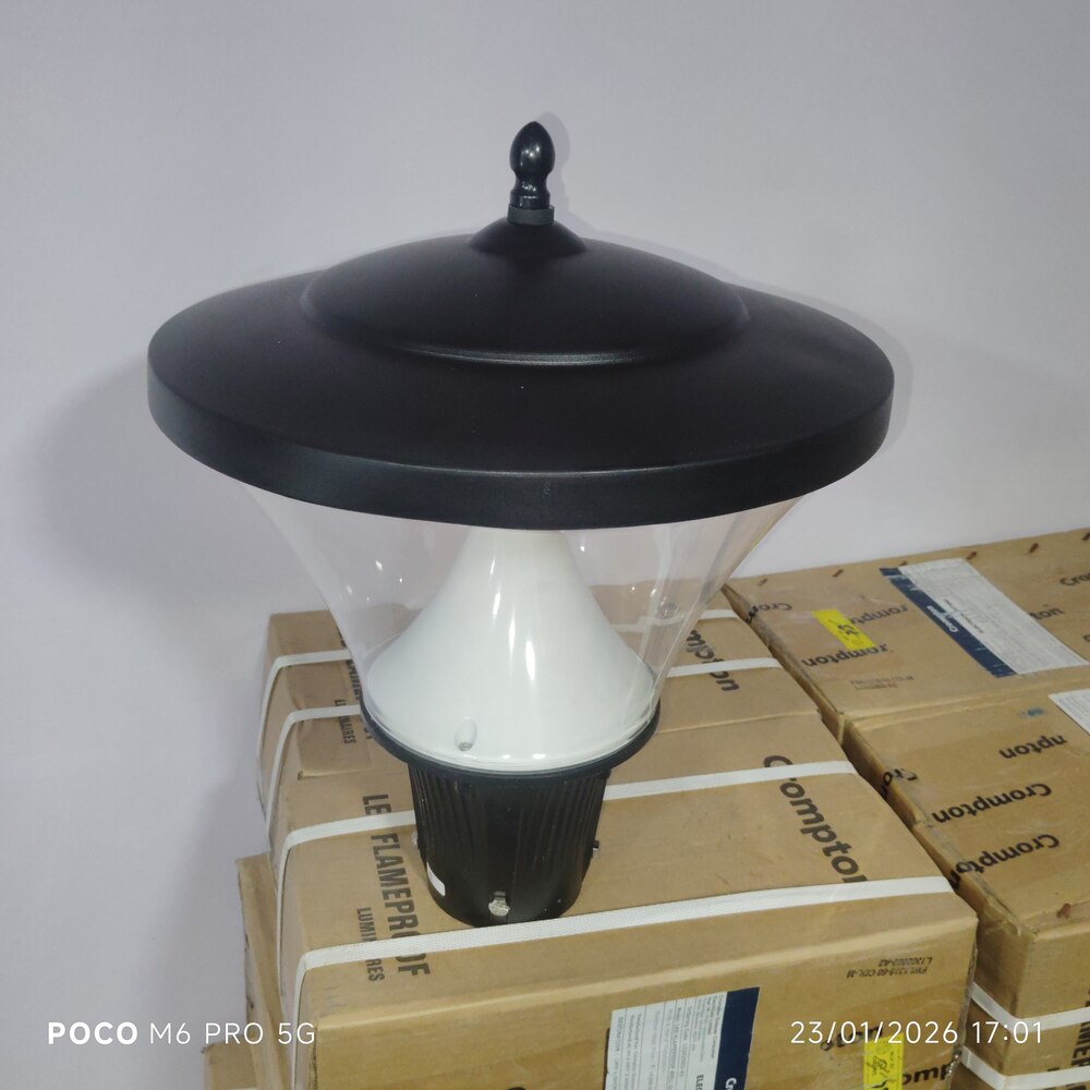 Crompton CBP-610-40-57-SL-CA-NBK 40W Post Top LED Aluminum Lantern