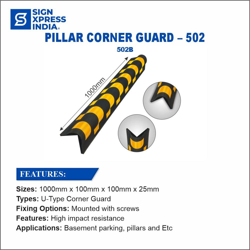 Pillar Corner Guard - 502b - Body Material: Rubber