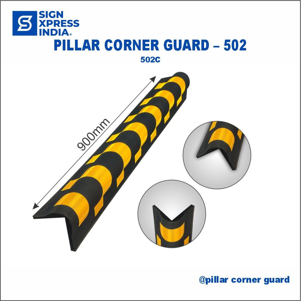 Pillar Corner Guard - 502C - Body Material: Rubber