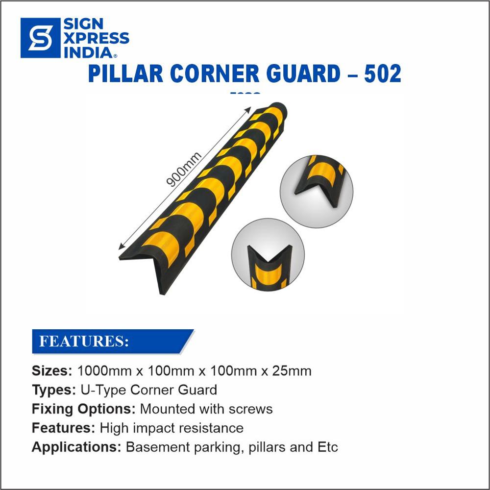 Pillar Corner Guard - 502c - Body Material: Rubber