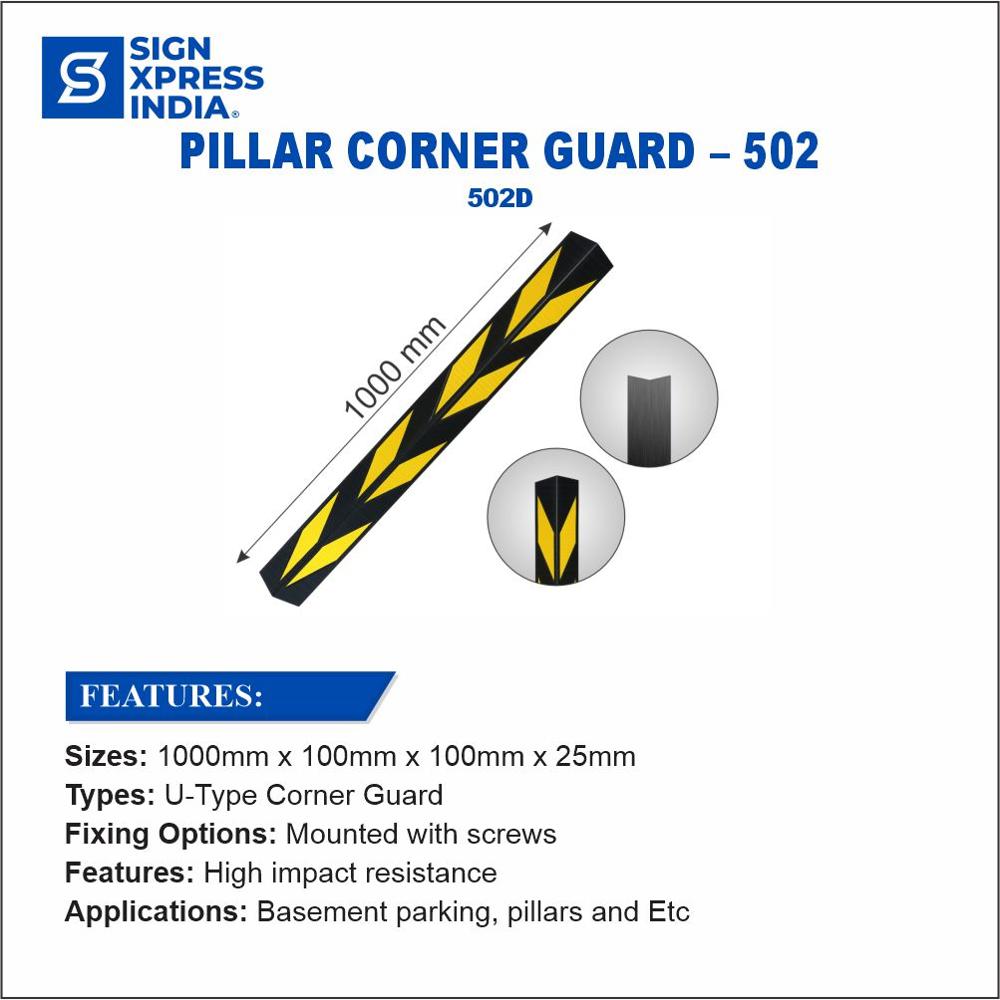 Pillar Corner Guards - 502d - Body Material: Rubber