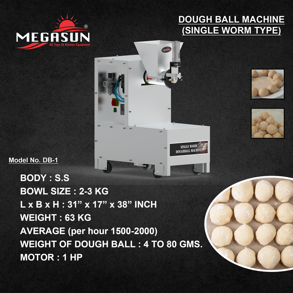 Dough Ball Machine (Single Worm Type) - Capacity: 2000 Kg